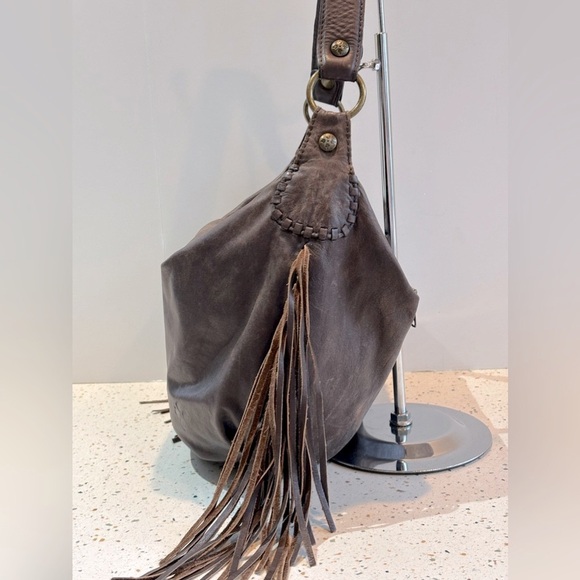 Patricia Nash Leather Fringe Western Shoulder Handbag - Picture 6 of 14